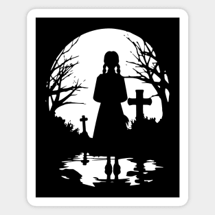 Wednesday Addams Silhouette Magnet